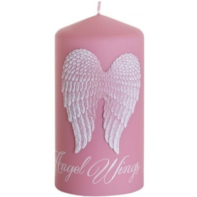 Bartek Candles ANDĚLSKÁ KŘÍDLA VÁLEC vánoční d6x13cm růžová – Hledejceny.cz