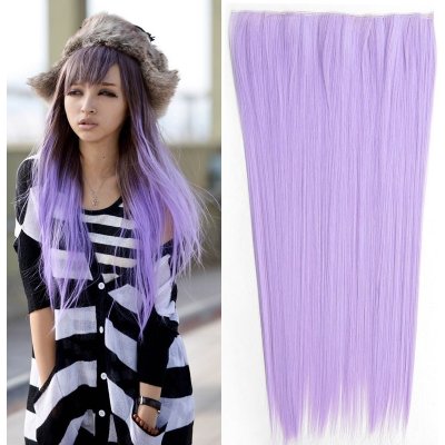 Girlshow Clip in vlasy 60 cm dlouhý pás vlasů odstín Light Purple – Zbozi.Blesk.cz