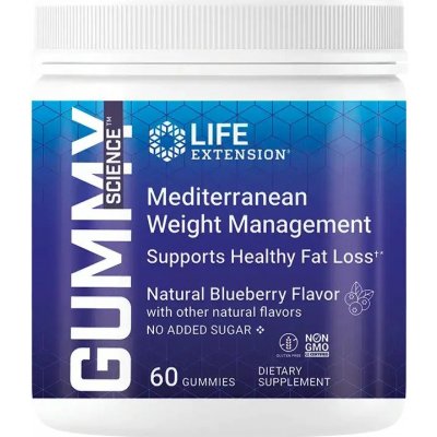 Life Extension Mediterranean Weight Management Borůvka gummies 400 mg 60 ks – Hledejceny.cz