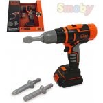 Smoby Black & Decker Aku šroubovák vrtačka 2v1 set se 3 nástavci – Sleviste.cz