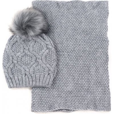 Dámský set čepice a šála Sweet Paris Šedý FAcz18809ss03 – Hledejceny.cz