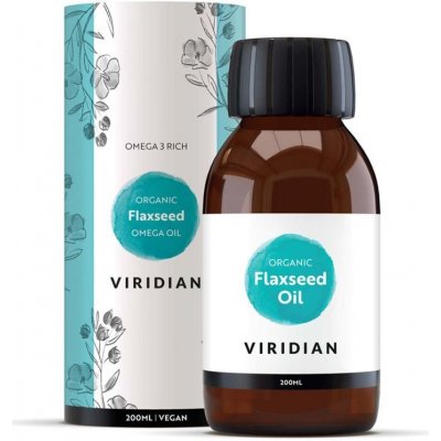 Viridian Golden Flax Seed Oil 0,2 l Organic Lněný olej – Zboží Mobilmania