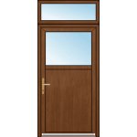 OknaDvereNaMiru.cz Vchodové dveře SLOUPKOVÉ 1/3 sklo + Nadsvětlík bílá 110 x 270 cm – Hledejceny.cz