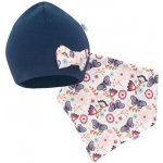 New Baby Kojenecká čepička s šátkem na krk Missy růžová – Zboží Dáma