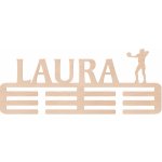 ČistéDřevo Dřevěný věšák na medaile volejbal Zvolte Žena – Zboží Dáma