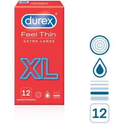 Durex Kondomy Feel Thin XL 12 ks