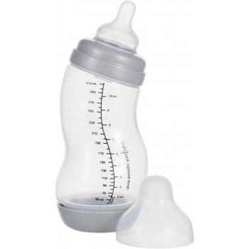 Difrax kojenecká S lahvička široká antikoliková stříbrná 310 ml