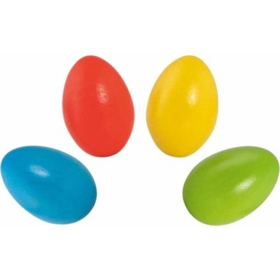 Goki Hudba Chrastící vajíčko Barevné dřevěné – Zboží Dáma