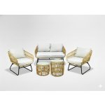 Pro-Tech shop Zahradní nábytková souprava – hnědá, polštáře – šedé 62051 ABI7534 – Sleviste.cz