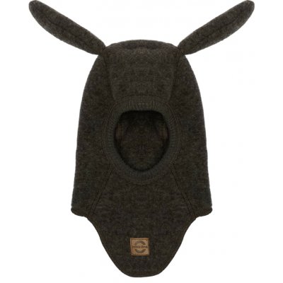 MIKK LINE Merino kukla dětská s oušky Mikk Line hnědá Dark Brown Melange – Zboží Dáma