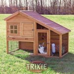Trixie Natura králíkárna s výběhem hnědá 151 x 107 x 80 cm – Zboží Dáma
