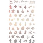 Samolepky hladké vánoční obrázky stříbrné stribrna – Zboží Mobilmania