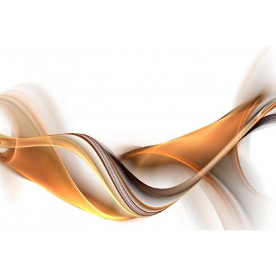 WEBLUX 46260957 Fototapeta vliesová Elegant gold fractal waves Elegantní zlaté fraktální vlny rozměry 145 x 100 cm – Zboží Mobilmania