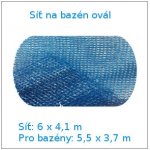 FLOBAL krycí síť 6x4,1 m na bazén ovál 5,5 x 3,7m – Zbozi.Blesk.cz