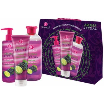 Dermacol Aroma Ritual Grape & Lime pěna do koupele 500 ml + sprchový gel 250 ml + tekuté mýdlo 250 ml dárková sada