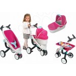 Smoby hlboký a športový retro Maxi Cosi&Quinny 3v1 s nosítkom ružový vzorovaný – Zboží Mobilmania