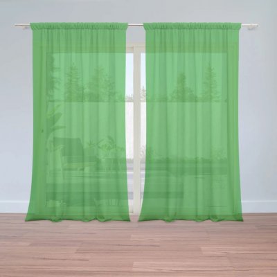 Sablio Záclony Irská zelená: 2ks 150x250cm – Hledejceny.cz