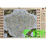 Eurokart,Geodézie OnLine vydavatelství nástěnná mapa Hrady a zámky na podkladu Mullerovy mapy z roku 1720 – Zboží Dáma