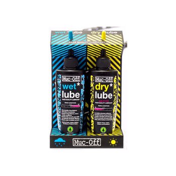 Muc-Off Wet + Dry Lube Twin Pack 2 x 120 ml