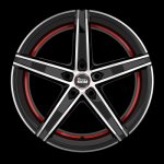 MAM OX-18 8,5x19 5x112 ET30 black polished red inside – Sleviste.cz