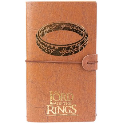 CurePink Pracovní poznámkový blok The Lord of the Rings Pán prstenů Prsten 19,5 x 12 cm – Zboží Živě