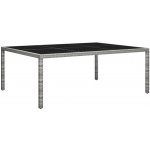 OMAXI 867809 Venkovní jídelní stůl šedý 200 x 150 x 74 cm polyratan – Zboží Dáma
