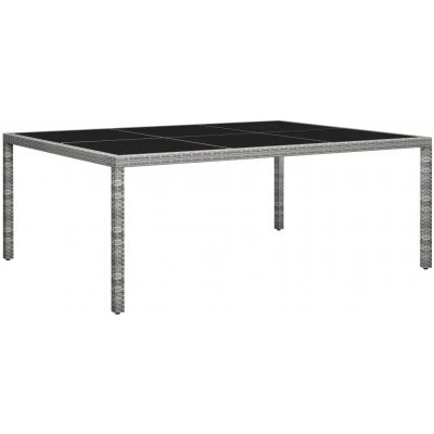 OMAXI 867809 Venkovní jídelní stůl šedý 200 x 150 x 74 cm polyratan – Zboží Dáma