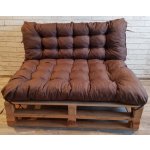 Mybesthome PIETRO SET hnědá 120 x 80 cm, opěrka 120 x 40 cm – Zboží Dáma