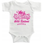 Dětské BODY Můj tatínek dělá krásná miminka potisk Růžová bodýčko BÍLÉ – Zboží Dáma