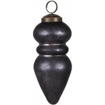 Clayre & Eef Černá skleněná vánoční ozdoba šiška s patinou - 5*11 cm - Clayre & Eef – Hledejceny.cz