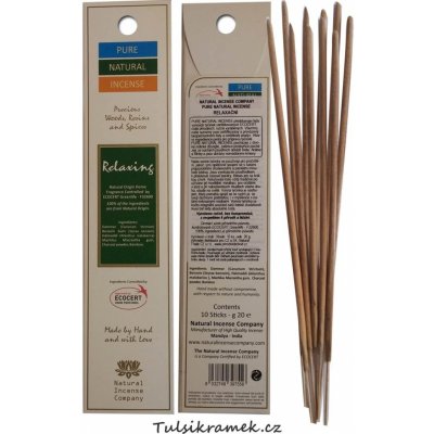 Pure Natural Incence vonné tyčinky Relaxační pure 10 ks – Hledejceny.cz