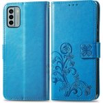 VSECHNONAMOBIL 58350 ART FLOWERS Peněženkový kryt Nokia G22 modrý – Zboží Živě