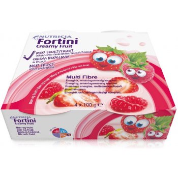 FORTINI CREAMY FRUIT MULTI FIBRE ČERVENÉ OVOCE POR SOL 4X100G