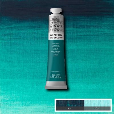 Olejová barva Winsor & Newton Winton 200 ml Viridian Hue – Zboží Dáma