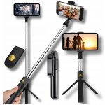K07 Selfie teleskopická tyč se stativem a Bluetooth, černá 5903396033605 – Zboží Živě K07 Selfie teleskopická tyč se stativem a Bluetooth, černá 5903396033605 – Zboží Živě