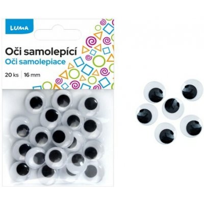 LUMA Dekorační oči - kulaté - samolepící 16 mm, 20 ks - F800033 – Hledejceny.cz