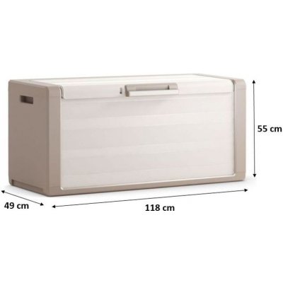KIS GULLIVER CHEST 300 l úložný box 118x49x55 cm béžová – Zboží Dáma