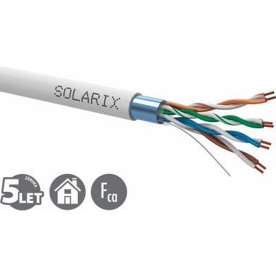 Solarix SXKL-5E-FTP-PVC-GY CAT5e FTP PVC, 305m, šedý – Zbozi.Blesk.cz