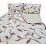 Ovčí Věci souprava z ovčí vlny vzor Lístky prostěradlo 180x200 140x200 45x75 – Zboží Dáma