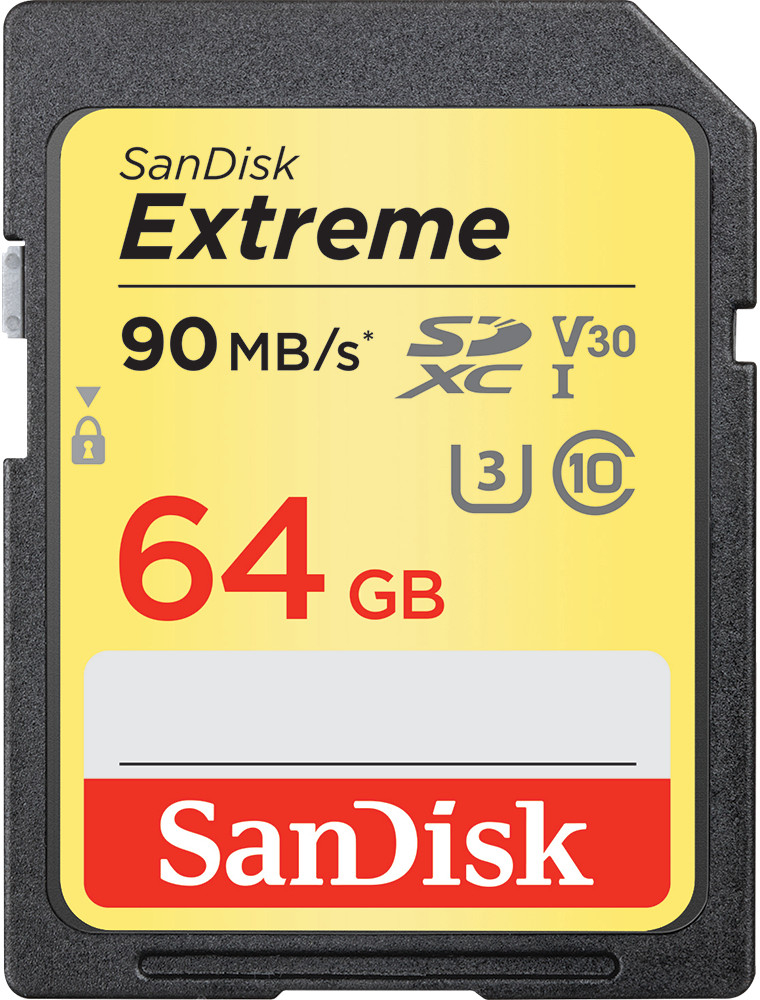 SanDisk SDHC Extreme 64 GB UHS-I U3 V30 SDSDXVE-064G-GNCIN