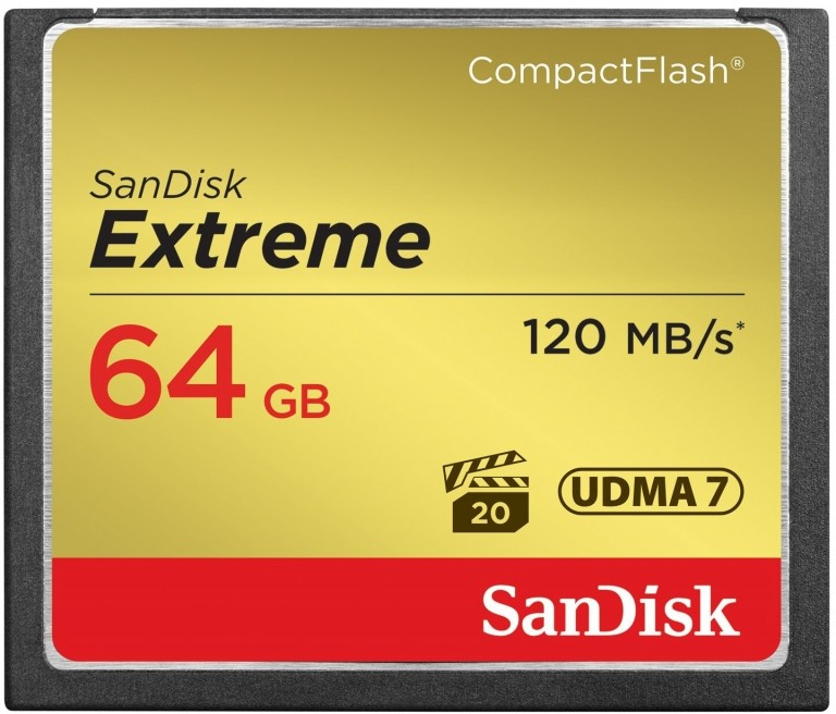 SanDisk Extreme CompactFlash 64 GB SDCFXS-064G-X46