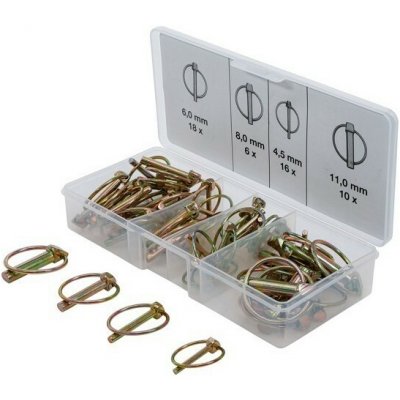 Závlačky s kroužkem 4.5-11 mm, sada 50 ks - BGS 8087 – Hledejceny.cz