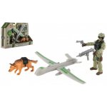 Teddies Vojenská sada plast dron, voják, pes s doplňky v krabici 23x14x4cm 00800226-XG – Hledejceny.cz