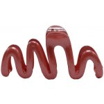 Skřipec na vlasy ve tvaru vlnky se třpytem Barva: růžová – Zboží Dáma