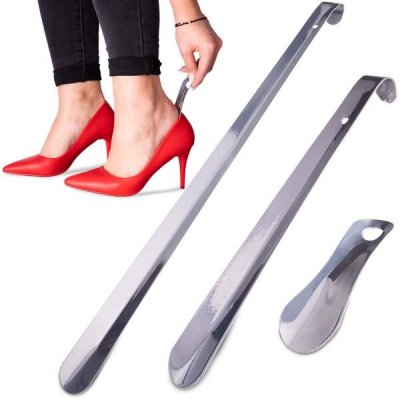 Sada kovových obuváků na boty - 12 cm, 26 cm, 51 cm, stříbrná – Zboží Dáma