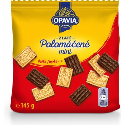 Opavia Zlaté Polomáčené sušenky mini hořké 145 g – Sleviste.cz