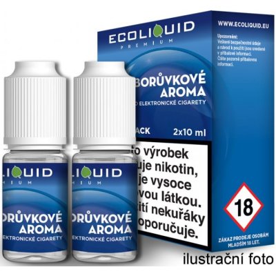 Ecoliquid Premium 2Pack Borůvka 2 x 10 ml 0 mg – Zboží Mobilmania