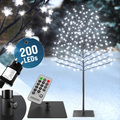 FurniGO Svítící strom třešeň -180 cm bílá studená – Hledejceny.cz