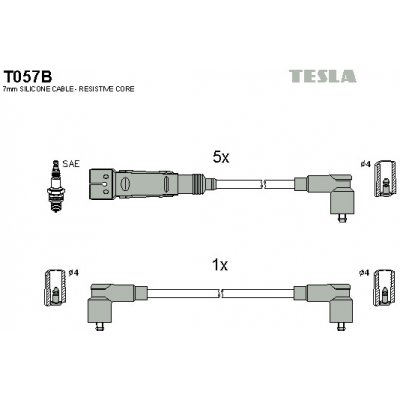 TESLA Sada kabelů pro zapalování T057B – Hledejceny.cz