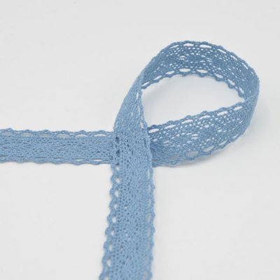 Bavlněná krajka modrá, 25mm – Zboží Dáma